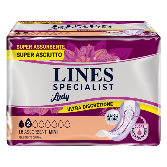 Fater Assorbenti Per Incontinenza Lines Specialist Lady Mini 16 Pezzi Fater Assorbenti Per Incontinenza Lines Specialist Lady Mini 16 Pezzi
