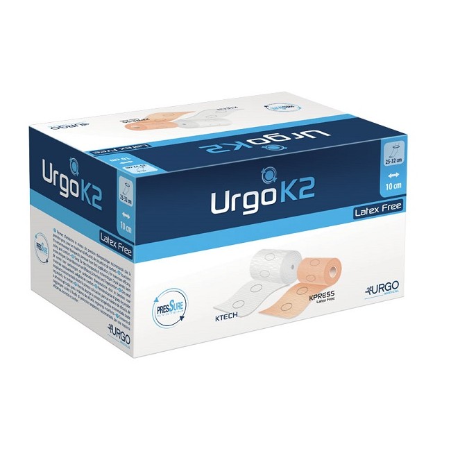 Urgo Medical Bendaggio Urgok2 Latex Free Kit Bendaggio T2 Caviglia 25-32 2 Pezzi 10 Cm