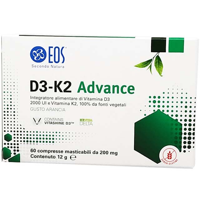 Eos Secondo Natura Eos D3 K2 Advance 60 Compresse Masticabili