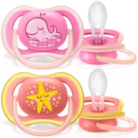 Philips Avent Ultra Air Succhietto Balena/stella Femmina 6-18 Mesi 2 Pezzi Philips Avent Ultra Air Succhietto Balena/stella Femmina 6-18 Mesi 2 Pezzi