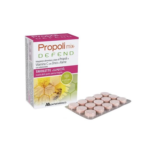 Montefarmaco Propoli Mix Defend Junior 48 Tavolette Masticabili
