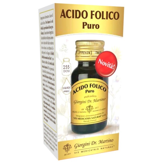 Dr. Giorgini Acido Folico Puro Liquido Analcolico 30 Ml Dr. Giorgini Acido Folico Puro Liquido Analcolico 30 Ml