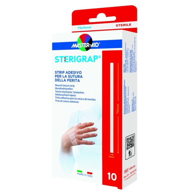 Pietrasanta Pharma Master-aid Sterigrap Strip Adesivo Sutura Ferite 75x3 Mm 10 Pezzi Pietrasanta Pharma Master-aid Sterigrap Strip Adesivo Sutura Ferite 75x3 Mm 10 Pezzi
