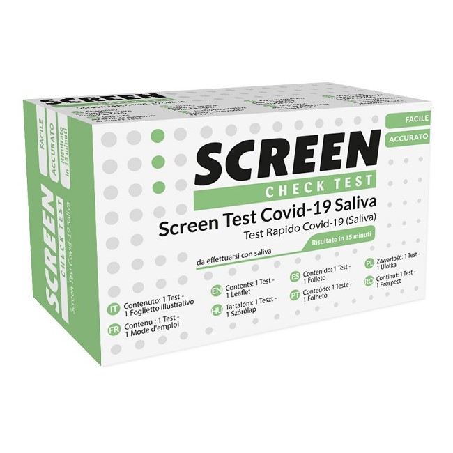 Screen Italia Screen Test Antigenico Rapido Autodiagnostico Covid-19 Sars-cov-2 Campioni Salivari Selftest Covid Saliva Screen