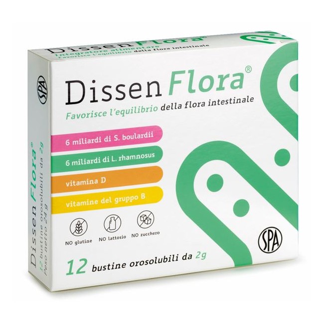 Società Prodotti Antibiotici Dissen Flora 12 Bustine