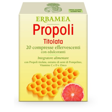Erbamea Propoli Titolata 20 Compresse Effervescenti Erbamea Propoli Titolata 20 Compresse Effervescenti