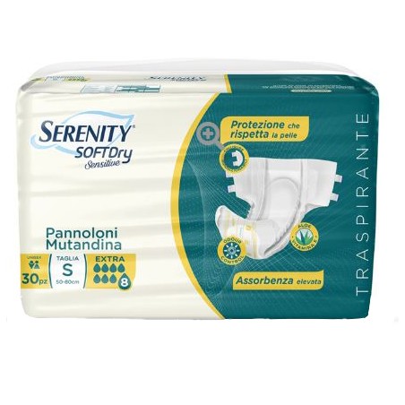 Serenity Pannolone Mutandina Sd Sensitive Extra Taglia S 30 Pezzi