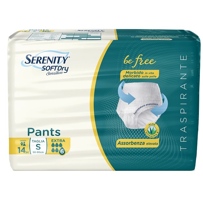 Serenity Pants Sd Sensitive Be Free Extra Taglia S 14 Pezzi Serenity Pants Sd Sensitive Be Free Extra Taglia S 14 Pezzi