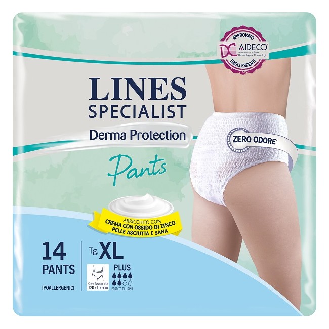 Fater Pannolone Per Incontinenza Lines Specialist Derma Pants Plus Xl 14 Pezzi