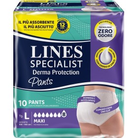 Fater Pannolone Per Incontinenza Lines Specialist Derma Pants Maxi L 10 Pezzi