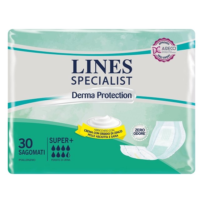 Fater Pannolone Per Incontinenza Lines Specialist Derma Sagomato Super+ 30 Pezzi