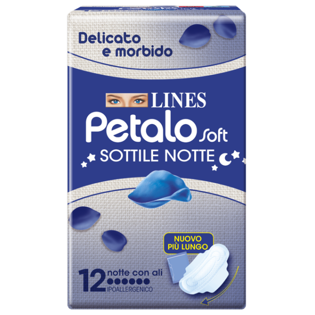 Fater Lines Petalo Soft Sottile Notte Con Ali Ipoallergenico 12 Pezzi Fater Lines Petalo Soft Sottile Notte Con Ali Ipoallergenico 12 Pezzi