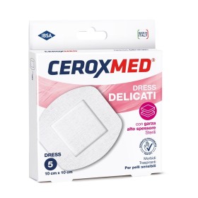 Nova Argentia Dress Delicati Ceroxmed Con Garza Alto Spessore Per Pelli Sensibili 10x10cm 5 Pezzi