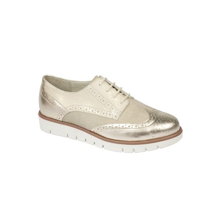 Calzatura virginia summer laminated leather+suede womens platinum 38 tomaia pelle laminata+pelle scamosciata fodera tomaia micro
