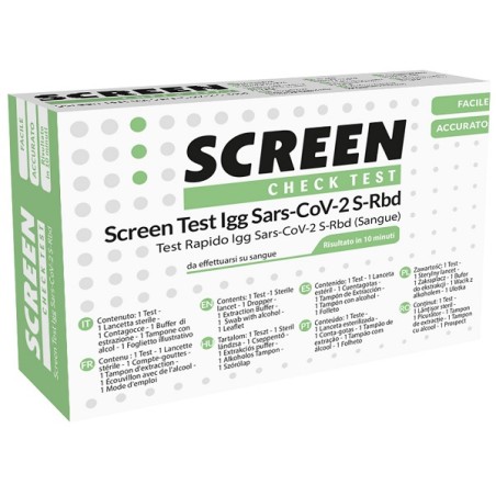 Screen Italia Screen Test Sierologico Rapido Autodiagnostico Covid-19 Anticorpi Igg Sars-cov-2 Nel Sangue Screen Screen Italia Screen Test Sierologico Rapido Autodiagnostico Covid-19 Anticorpi Igg Sars-cov-2 Nel Sangue Screen