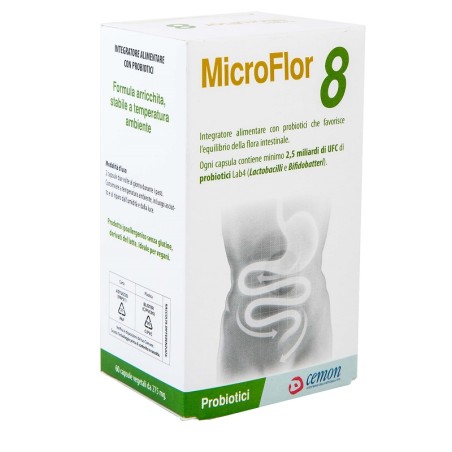 Cemon Microflor 8 60 Capsule Vegetali No Frigo Cemon Microflor 8 60 Capsule Vegetali No Frigo