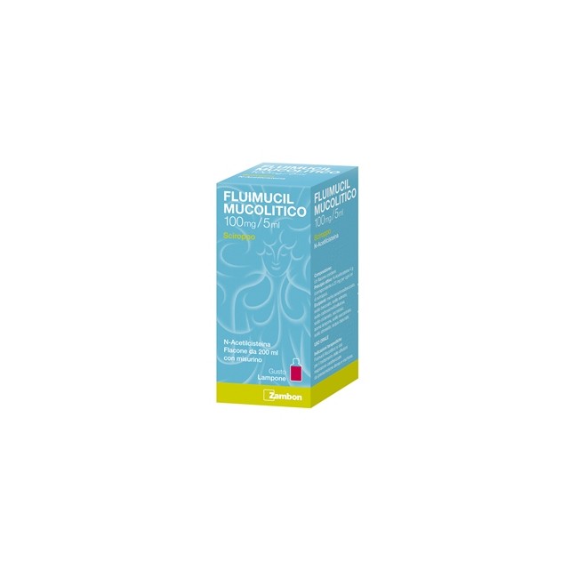 Fluimucil mucolitico 100 mg/5 ml  sciroppo flacone 200 ml Fluimucil mucolitico 100 mg/5 ml  sciroppo flacone 200 ml