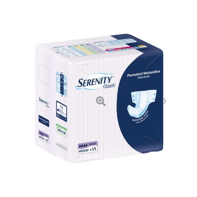 Pannolone Mutandina Serenity Classic Maxi Taglia Extralarge 15 Pezzi