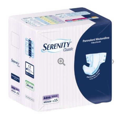 Pannolone Mutandina Serenity Classic Maxi Taglia Extralarge 15 Pezzi Pannolone Mutandina Serenity Classic Maxi Taglia Extralarge 15 Pezzi