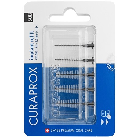 Curaden Healthcare Curaprox Capsule 505 Implant Refill 5 Scovolini Black