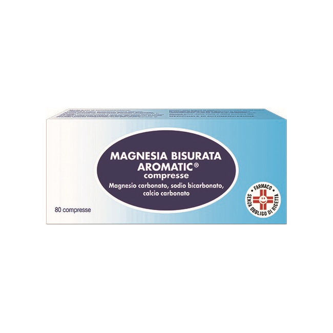 Magnesia Bisurata Aromatic in confezione da compresse masticabili