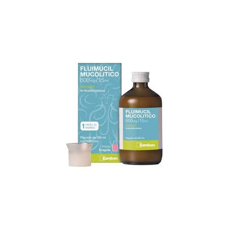 Fluimucil mucolitico 600 mg/15 ml sciroppo flacone 200 ml Fluimucil mucolitico 600 mg/15 ml sciroppo flacone 200 ml
