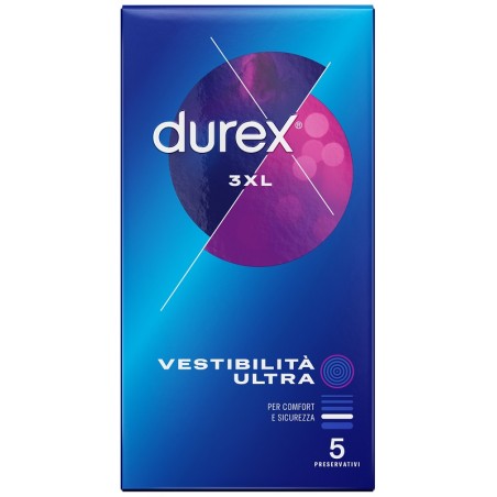 Reckitt Benckiser Preservativo Durex 3xl Vestibilita' Ultra 5 Pezzi Reckitt Benckiser Preservativo Durex 3xl Vestibilita' Ultra 5 Pezzi