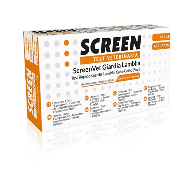 Screen Italia Screenvet Test Rapido Veterinaria Giardia Lamblia Feci Cane E Gatto