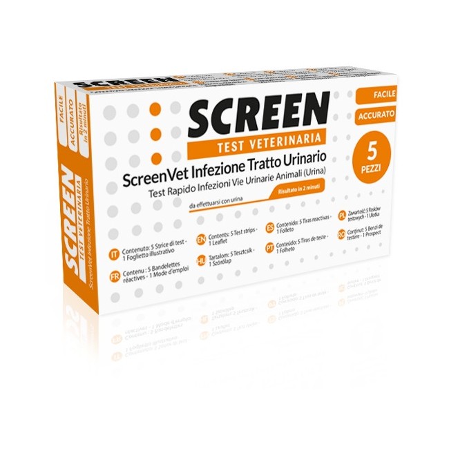 Screen Italia Screenvet Test Rapido Veterinaria Infezione Tratto Urinario Cane E Gatto