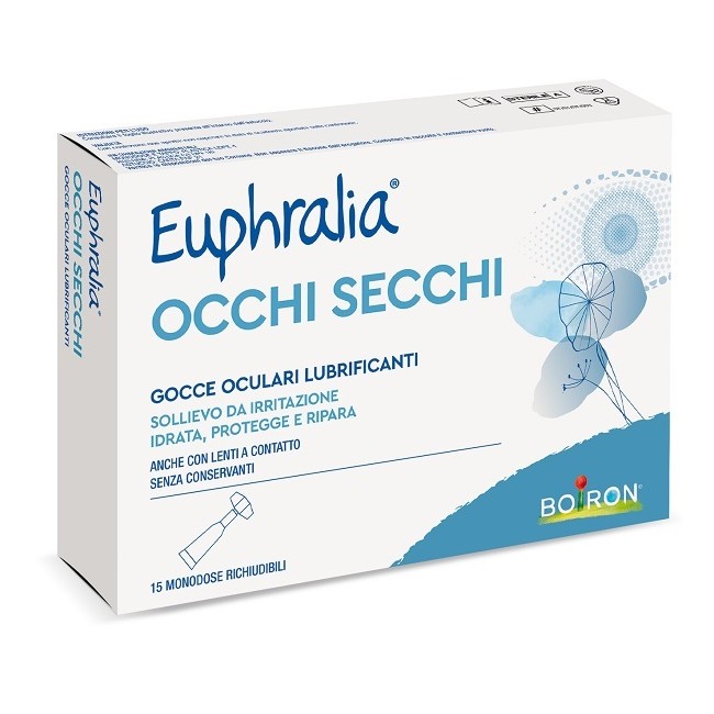 Boiron Gocce Oculari Lubrificanti Euphralia Occhi Secchi 15 Monodose Richiudibili X 0,5 Ml