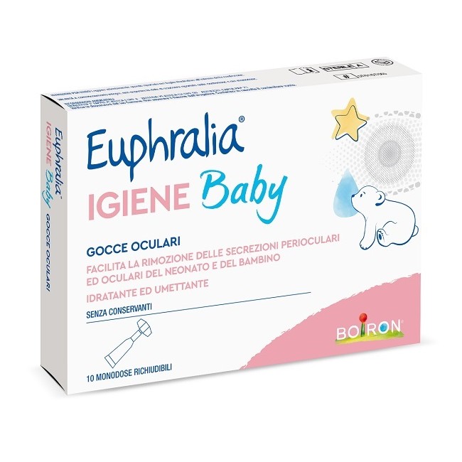 Boiron Gocce Oculari Euphralia Igiene Baby 10 Monodose Richiudibili X 0,5 Ml