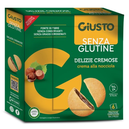 Farmafood Giusto Senza Glutine Delizie Cremose Al Cacao Nocciola 180 G Farmafood Giusto Senza Glutine Delizie Cremose Al Cacao Nocciola 180 G