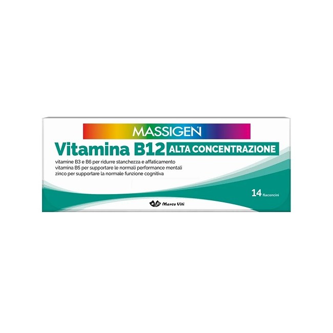 Marco Viti Massigen Vitamina B12 Alta Concentrazione 14 Flaconcini