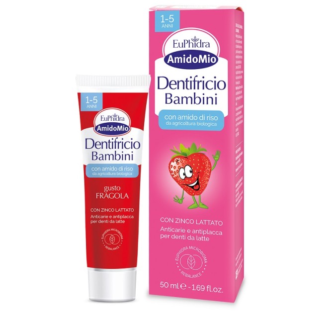 Zeta Farmaceutici Euphidra Amidomio Dentifricio Fragola 1-5 Anni 50 Ml Zeta Farmaceutici Euphidra Amidomio Dentifricio Fragola 1-5 Anni 50 Ml