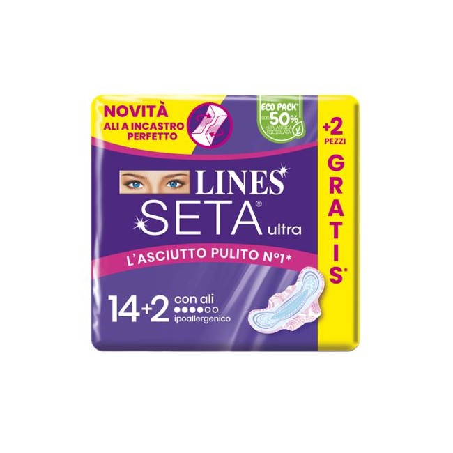 Fater Lines Seta Ultra Assorbenti Ali Cp 14+2 Pezzi Fater Lines Seta Ultra Assorbenti Ali Cp 14+2 Pezzi