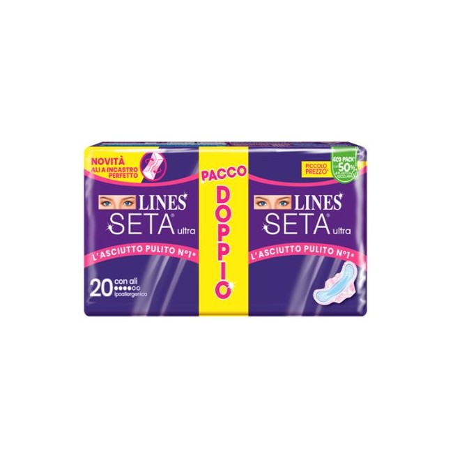 Fater Lines Seta Ultra Assorbenti Ali Vp 20 Pezzi Fater Lines Seta Ultra Assorbenti Ali Vp 20 Pezzi