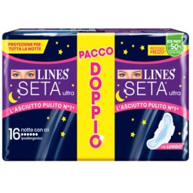 Fater Lines Seta Ultra Assorbenti Notte Vp Dwct 16 Pezzi
