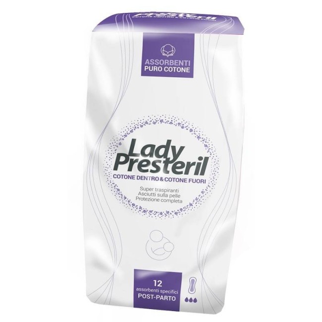 Corman Lady Presteril Assorbente Post Parto 10 + 2 Pezzi