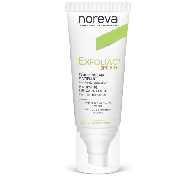 Noreva Exfoliac Fluide Solaire Matifiant Spf50+ 40 Ml Noreva Exfoliac Fluide Solaire Matifiant Spf50+ 40 Ml