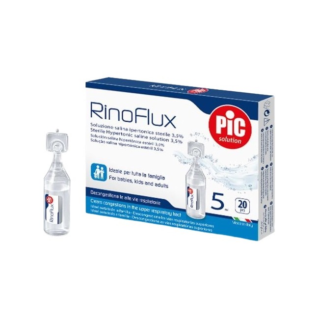 Pikdare Rinoflux Soluzione Ipertonica Nasale Pic 20 Fiale 5 Ml