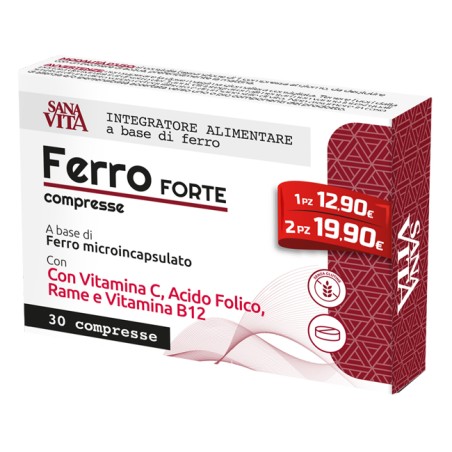 Paladin Pharma Sanavita Ferro Forte 30 Compresse Paladin Pharma Sanavita Ferro Forte 30 Compresse