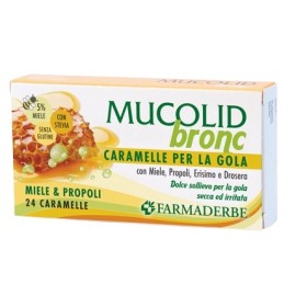 Farmaderbe Mucolid Bronc Miele & Propoli 24 Caramelle