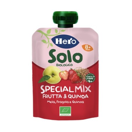 Fater Hero Solo Frutta + Cereali Fragola Mela Quinoa 100 G