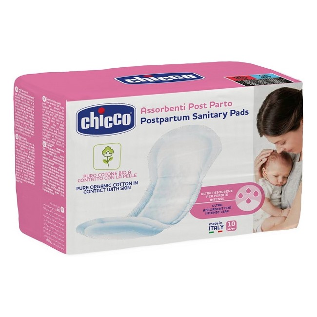 Chicco Assorbenti Postparto Bio Cotone 10 Pezzi