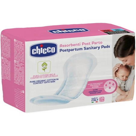Chicco Assorbenti Postparto Bio Cotone 10 Pezzi