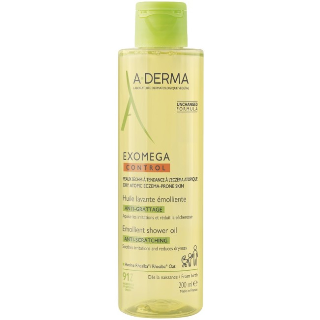 A-derma Exomega Control Olio Lavante Emolliente 200 Ml Nuovo Pack A-derma Exomega Control Olio Lavante Emolliente 200 Ml Nuovo Pack