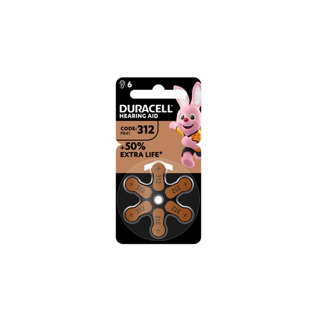 Duracell Easy Tab 312 Marrone Batteria Per Apparecchio Acustico 6 Pezzi Duracell Easy Tab 312 Marrone Batteria Per Apparecchio Acustico 6 Pezzi