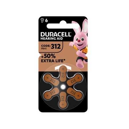 Duracell Easy Tab 312 Marrone Batteria Per Apparecchio Acustico 6 Pezzi Duracell Easy Tab 312 Marrone Batteria Per Apparecchio Acustico 6 Pezzi