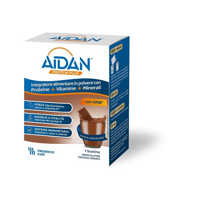 Fresenius Kabi Aidan Protein Plus Cioccolato 7 Bustine Fresenius Kabi Aidan Protein Plus Cioccolato 7 Bustine