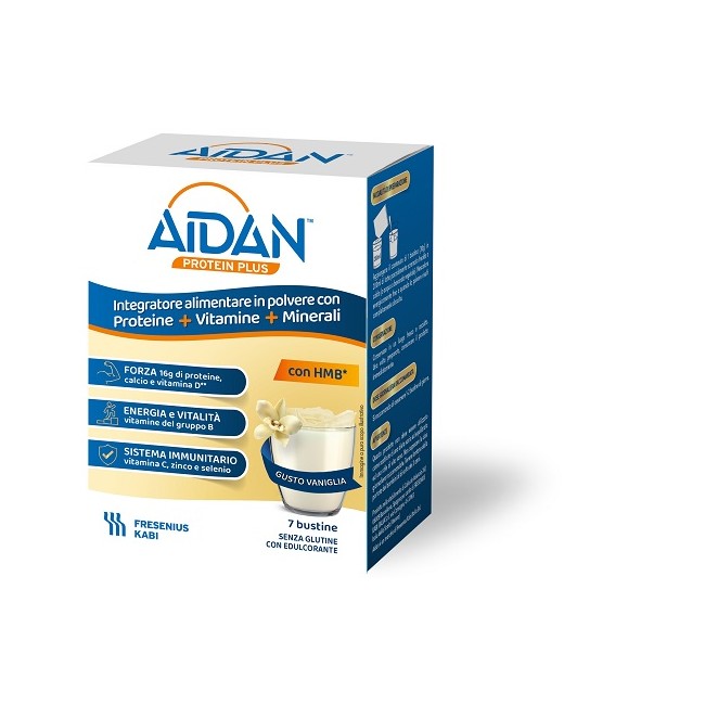 Fresenius Kabi Aidan Protein Plus Vaniglia 7 Bustine Fresenius Kabi Aidan Protein Plus Vaniglia 7 Bustine